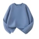 thumbnail image 2 of Blusas y camisas de manga larga con cuello redondo para niño, color liso, cuello redondo, talla mediana, manga larga, informal, cómoda, blusa de poliéster para niños de cedro, 2 of 7