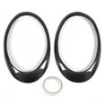 thumbnail image 2 of Car Front Lamp Frame, Carbon Fiber High Compatibility Gloss Black Glossy Headlight Eyebrow    for Auto Modification, 2 of 8