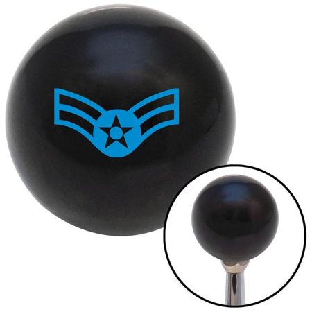 American Shifter Blue Airman First Class Black Shift Knob with M16 x 1.5 Insert Shifter Auto Manual