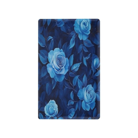 Switch Panel Switch Decoration 2.76x4.53x0.28 Inches Unused Outlet Cover Switch Plate Wall Plates Living Room Kitchen Bedroom Study Switches Four Blue Roses