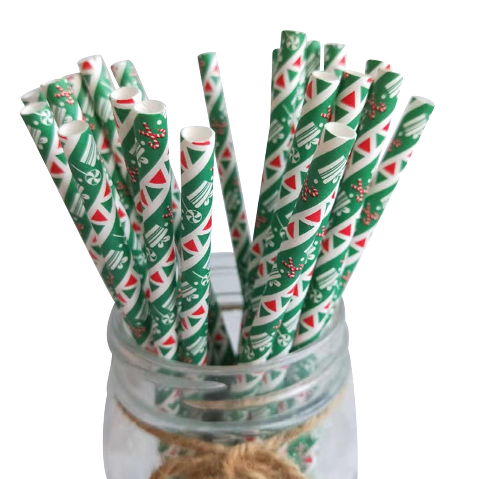 HAKSEN 120PCS Christmas Paper Straws, Christmas Drinking Straws 10 Styles  Decorative Straws for Christmas Party Decorations DIY Craft