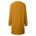 thumbnail image 5 of Women's Solid Color Knit Sweater Dress with Pockets Round Neck Long Sleeve Casual Soft Tunic Midi Outfit for Fall Winter Wear, 5 of 5