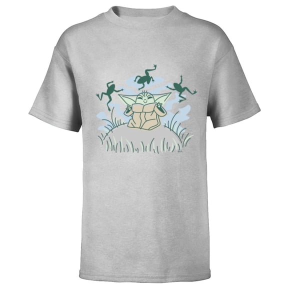 Star Wars Grogu Snack Time - Short Sleeve T-Shirt for Kids - Customized-Athletic Heather