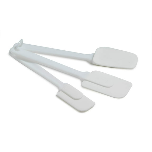 Norpro 3 Piece Plastic Spatula Set, One Size, White