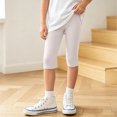 thumbnail image 7 of JFOPQVSM 3 Pack Cotton Cropped Leggings for Girls 3/4 Pants Basic Girls Capri Leggings (3-12Y), 7 of 7