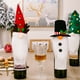 thumbnail image 2 of Naiovety Feliz Navidad botella de vino cubierta Festival barba blanca fiesta atmósferas tapa decorativa reutilizable de Navidad tapa negra Type1 NO1, 2 of 6