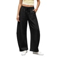 thumbnail image 2 of Ynynloco Women's Baggy Wide Leg Pants High Waisted Athletic Sweat Pants Fall Winter Baggy Workout Pant with 2 Pocket, 2 of 9