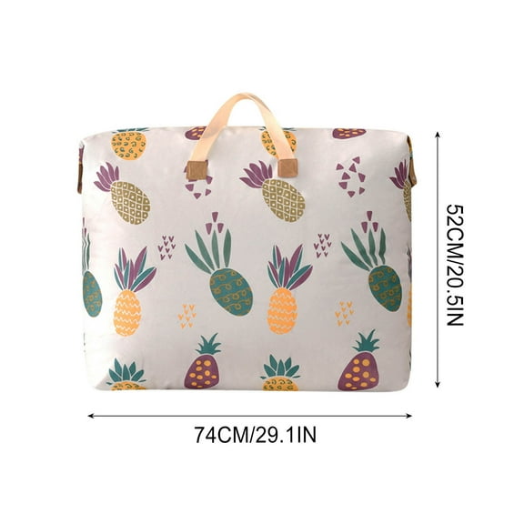 Hovmgk Large Capacity Storage Bag with Handle, Foldable Non-Woven Fabric Quilt & Blanket Organizer, Mothproof & Odor-Free Storage for Bedding, Pillows & Seasonal Clothes