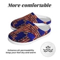 thumbnail image 6 of Haiem Vintage USA Flag Print Women's Fuzzy Memory Foam House Slipper Cozy Home Footwear Non-slip Winter Slippers-44/45, 6 of 7