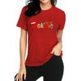 thumbnail image 3 of Christmas Shirts for Women Christmas Tree T-Shirt  Letter Graphic Tees Tops, 3 of 6