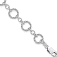 thumbnail image 1 of Sterling Silver Twist Circle Link Bracelet Made In India qg1527-7.25, 1 of 5