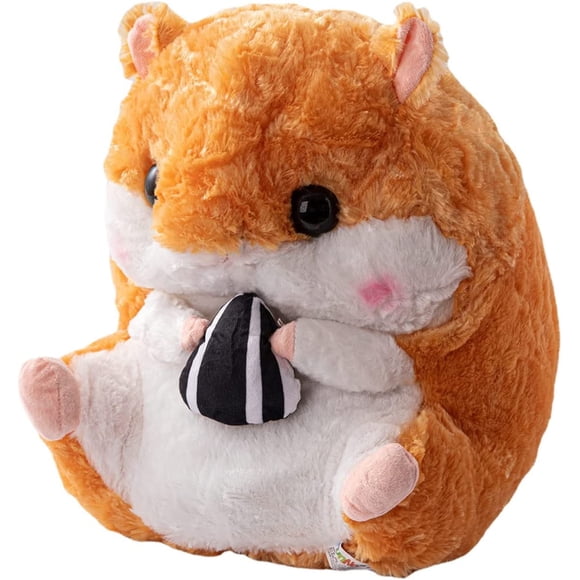 Hamster Stuffed Animal Plush, Super Soft 15.7 Inch Adorable Hamster Plush Body Pillow, Cute Hamster Plush Toy for Kids Children Xmas Birthday Gifts