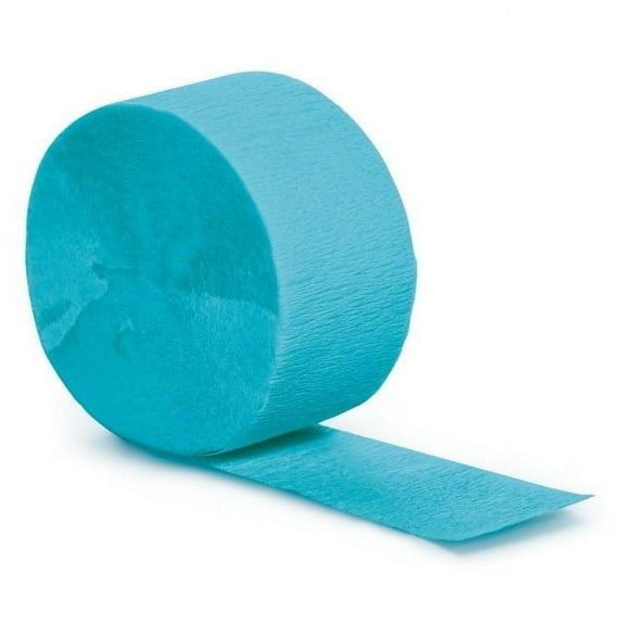 Touch of Color Crepe Streamer, 81 Ft, Bermuda Blue, 1 Ct