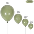 thumbnail image 3 of 100 piezas de globos verde salvia 18 pulgadas + 12 pulgadas + 10 pulgadas + 5 pulgadas para fiesta, eucalipto, verde oliva, cumpleaños, baby shower, globos de boda, 3 of 4