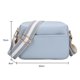 thumbnail image 2 of Bolsa de cuero Color sólido de mensajero femenino Raya Correa ancha Monederos femeninos JShteea Para Estrenar, 2 of 7