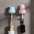 thumbnail image 3 of Gancho de pared autoadhesivo Ticfox para abrigos forma de gato azul, 3 of 6