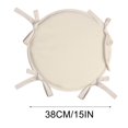 thumbnail image 4 of Tuvgenk Car Seat Cushions Beige Pressure Relief Chair Cushion Pad with Ties Breathable Round Polyester Seat Pad for Home, 4 of 5