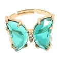 thumbnail image 1 of Butterfly Color Transparent Live Mouth Ring Female Ins Net Red Girl Fashion Ring, 1 of 8