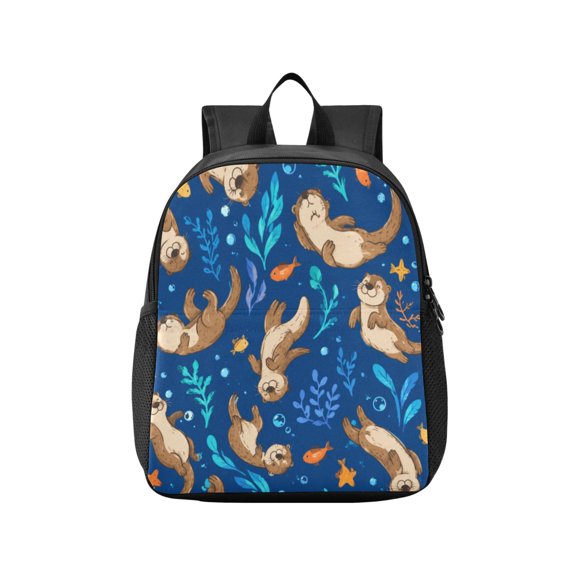 Toddler Backpack Underwater Otter Pattern Waterproof Lightweight Backpack Casual Mini Daypack for Daycare & Travel