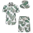 thumbnail image 1 of Men's Hawaiian Shirt And Short Set With Bucket Hats, 1 of 3