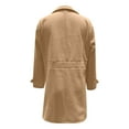 thumbnail image 7 of Women's Wool Blend Trench Coat Mid Length Double Button Front Elegant Slim Fit Overcoat For Fall Winter Casual Wear, 7 of 7