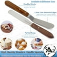 thumbnail image 3 of Cake Decorating Angled Icing Spatula, Stainless Steel 7" Offset Polished Blade Knife, Wood Handle, 3 of 6