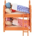 thumbnail image 1 of 1 Set Doll Bunk Bed Set Miniature Bed Decoration Doll House Furniture Model Ornament, 1 of 9
