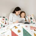 thumbnail image 6 of Homewish Boho Cartoon Xmas Tree Full Size Comforter Sets,Colorful Christmas Snowflake Bedding Comforter Set,Abstract Snwoflake Bedding Sets For Girl Boy,Luxury Bedroom Decor Reversible,3pcs, 6 of 9