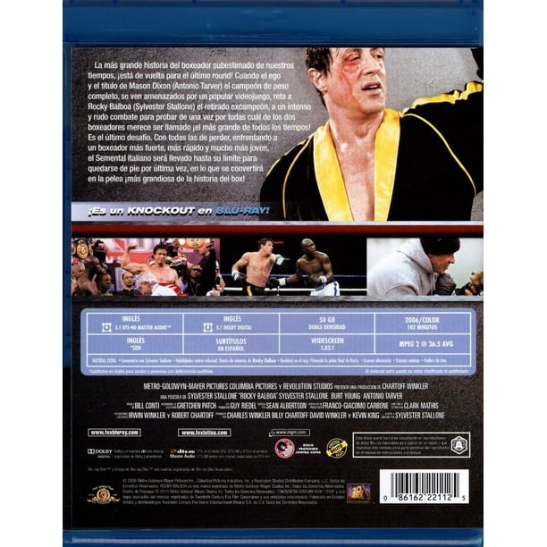 Rocky Balboa Sylvester Stallone Pelicula Blu-ray Fox Blu Ray
