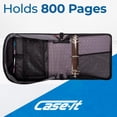 thumbnail image 6 of Case-it The King Sized Zip Tab Zipper Binder - 4 Inch D-Rings - 5 Subject File Folder - Multiple Pockets - 800 Sheet Capacity - Comes with Shoulder Strap - Jet Black D-186, 6 of 9