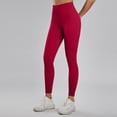 thumbnail image 5 of felwors Women Ribbed Seamless Leggings High Waisted Workout Gym Yoga Pants (Wine, L), 5 of 6