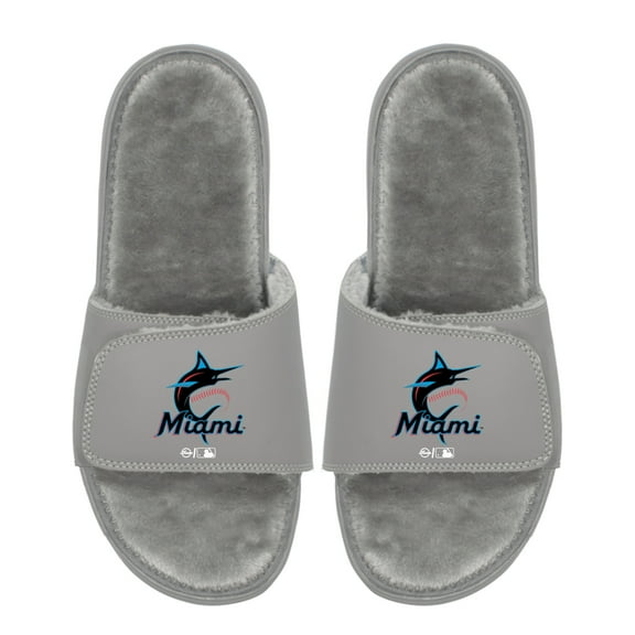 Unisex ISlide  Miami Marlins Logo Fur Slide Sandals
