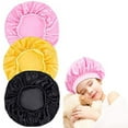 thumbnail image 1 of 3 gorros de satén para niños, gorros de dormir de seda con banda ancha, gorros de noche para cabello natural, adolescentes, niños pequeños y bebés., 1 of 7