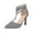 Gray, variant on VerPetridure Women's Sandals Summer Casual Shoes Casual Back Zip Leopard Print Sandals Super High Heel Pointed Toe Hollow Out Stilettos