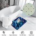 thumbnail image 3 of Shark Non-Slip Polyester Bath Rug, Machine Washable Area Rugs for Bathroom and Chair Rug, 3 of 6