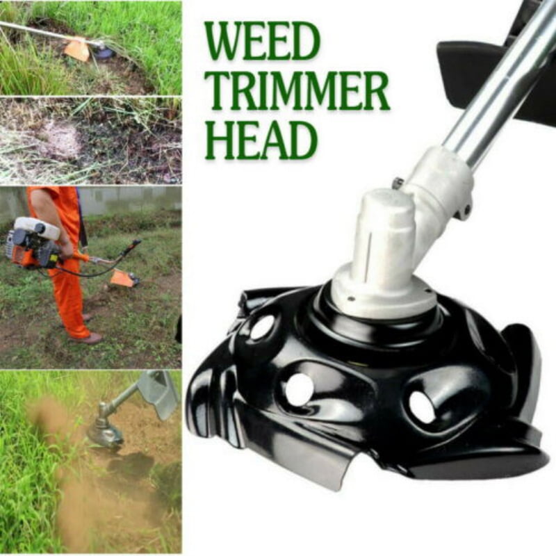 Weed Trimmer Head Lawn Mower Sharpener Weed Trimmer Head Rounded Edge Black 1Pc