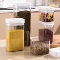 thumbnail image 4 of Large Glass Storage Jars, Wide Mouth Food Storage Container with Airtight Lids for Flour, Sugar,Rice, Pasta, Oats, Grains, Cookies, Snacks, Candy ﻿, 4 of 8