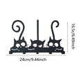 thumbnail image 3 of Cute Cat Shaped Metal Wall Hooks, 5 Hooks Animation Cat Key Stand, Wall Mount Storage Organizer for Entryway, Hallway, Living Room Home Decoration, 3 of 6