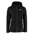 thumbnail image 2 of Women's Cutter & Buck Black Washington Commanders Evoke Eco Softshell Recycled Full-Zip Hoodie Jacket, 2 of 3