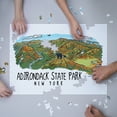 thumbnail image 3 of Adirondack State Park, New York, Line Drawing (1000 Piece Puzzle, Size 19x27, Challenging Jigsaw Puzzle for Adults and Family, Made in USA), 3 of 4