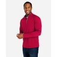 thumbnail image 2 of CORE365 CE418 Men's Origin Performance Pique Quarter-Zip Pullover-Classic Red/ Carbon-3XL, 2 of 6