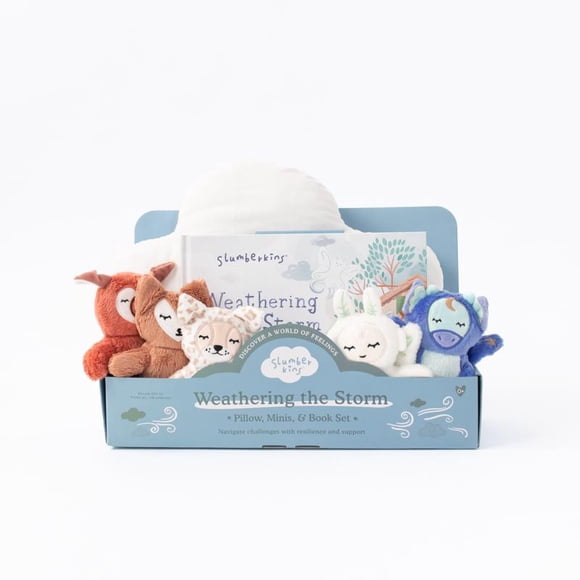 Set de almohadas y libros Slumberkins Weathering the Storm, 7 piezas