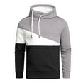 thumbnail image 3 of ASFGIMUJ Men's Casual Color Matching Long Sleeved Fashion Tether Pullover Top, 3 of 3