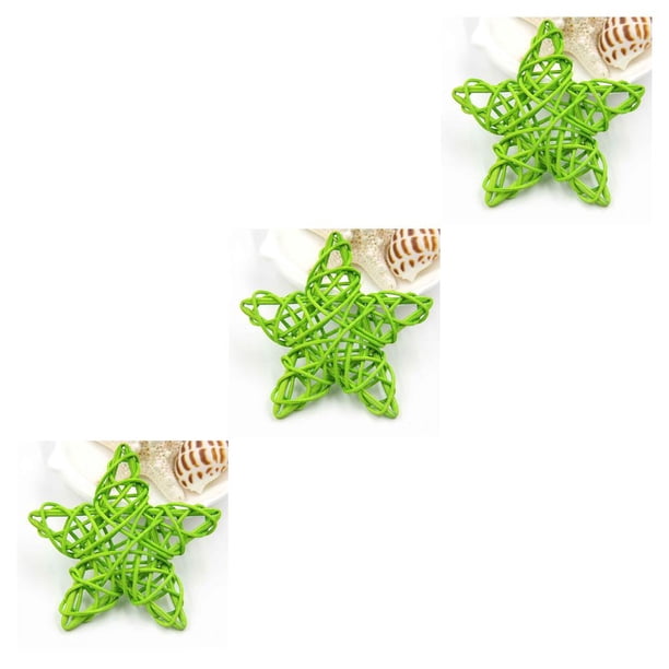 Monstrate 5/10 Uds cinco estrellas 6CM mimbre trenzado vid Navidad cumpleaños hogar boda fiesta decoraciones DIY adornos hogar colgante suministro Type5 NO5 Monstrate CBP019207