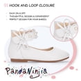 thumbnail image 3 of Zapatos de vestir para niña PANDANINJIA, bailarinas blancas con perlas, 3 of 8