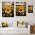 thumbnail image 4 of Designart "Yellow Brown Sunflower landscape Emergent Sunflower I" Floral & Botanical Print on Natural Pine Wood, 4 of 5