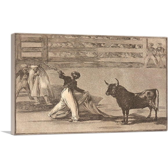 ARTCANVAS Origine des Harpons Ou Banderilles Impression d'Art sur Toile 1816 par Francisco de Goya - Format : 26 Pouces x 18 Pouces (Profondeur 1,50 Pouces)