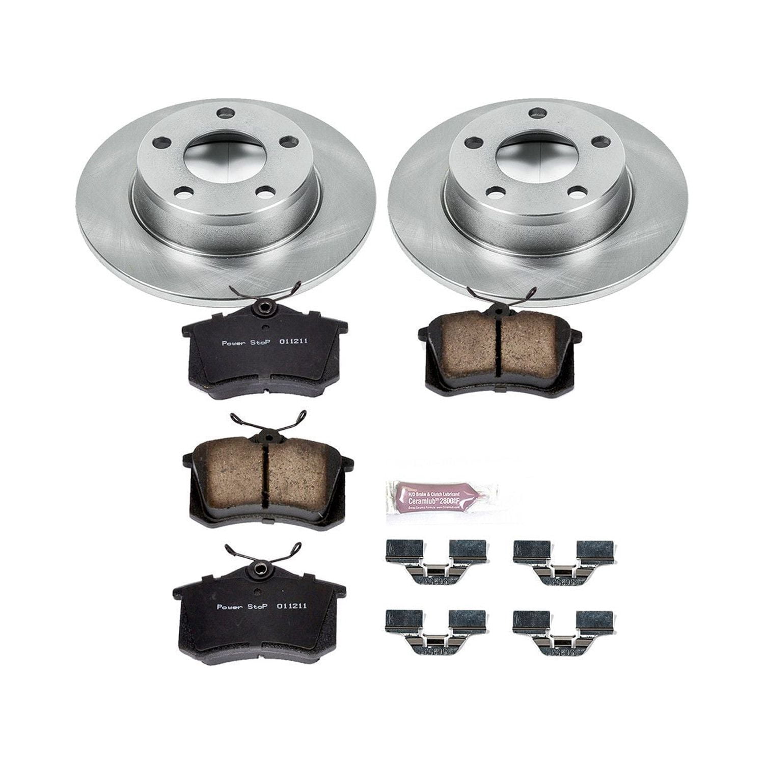 Power Stop Rear Stock Replacement Brake Pad and Rotor Kit KOE941