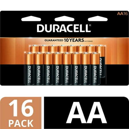 Duracell 1.5V Coppertop Alkaline AA Batteries, 16 Pack
