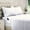 White, variant on Queen Size Sheet Set, Soft Microfiber 4 Piece Hotel Luxury Bed Sheets with Deep Pockets, Embroidered Pillow Cases, Side Storage Pocket Fitted Sheet, Flat Sheet (Gray)